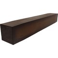 Ekena Millwork Sandblasted Faux Wood Fireplace Mantel, Premium Mahogany, 6"H x 8"D x 36"W MANUSD06X08X36ZM